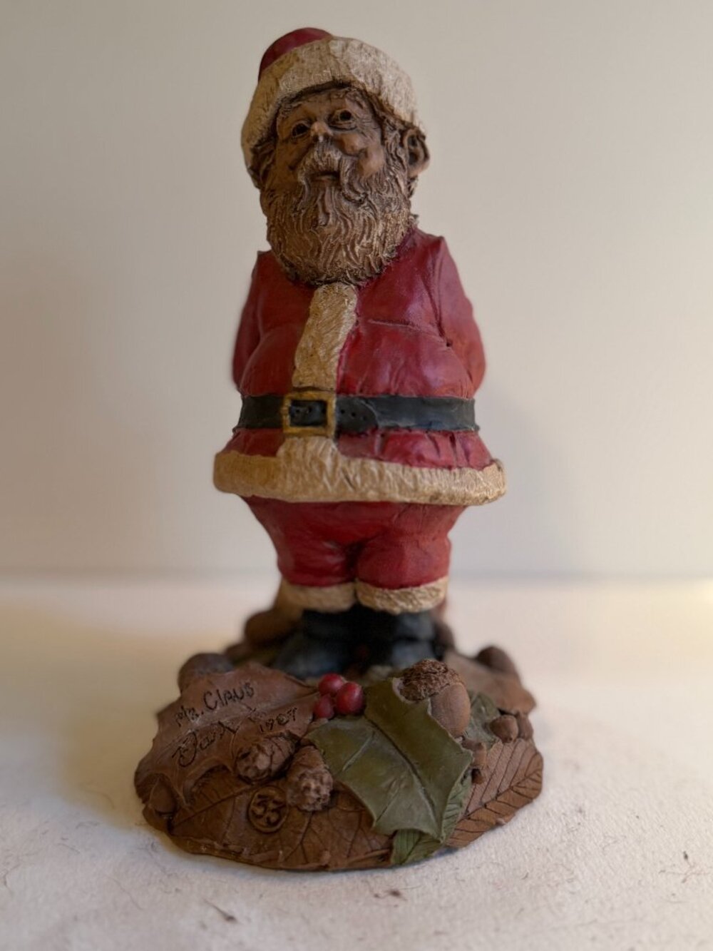 Tom Clark Christmas Gnome Figurine "Mr. Claus" w/ etched signature. 1987 #33.